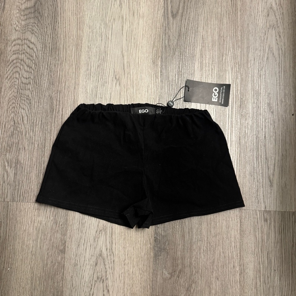 EGO Low Rise Micro Shorts in Black Woven - Brand New with Tags